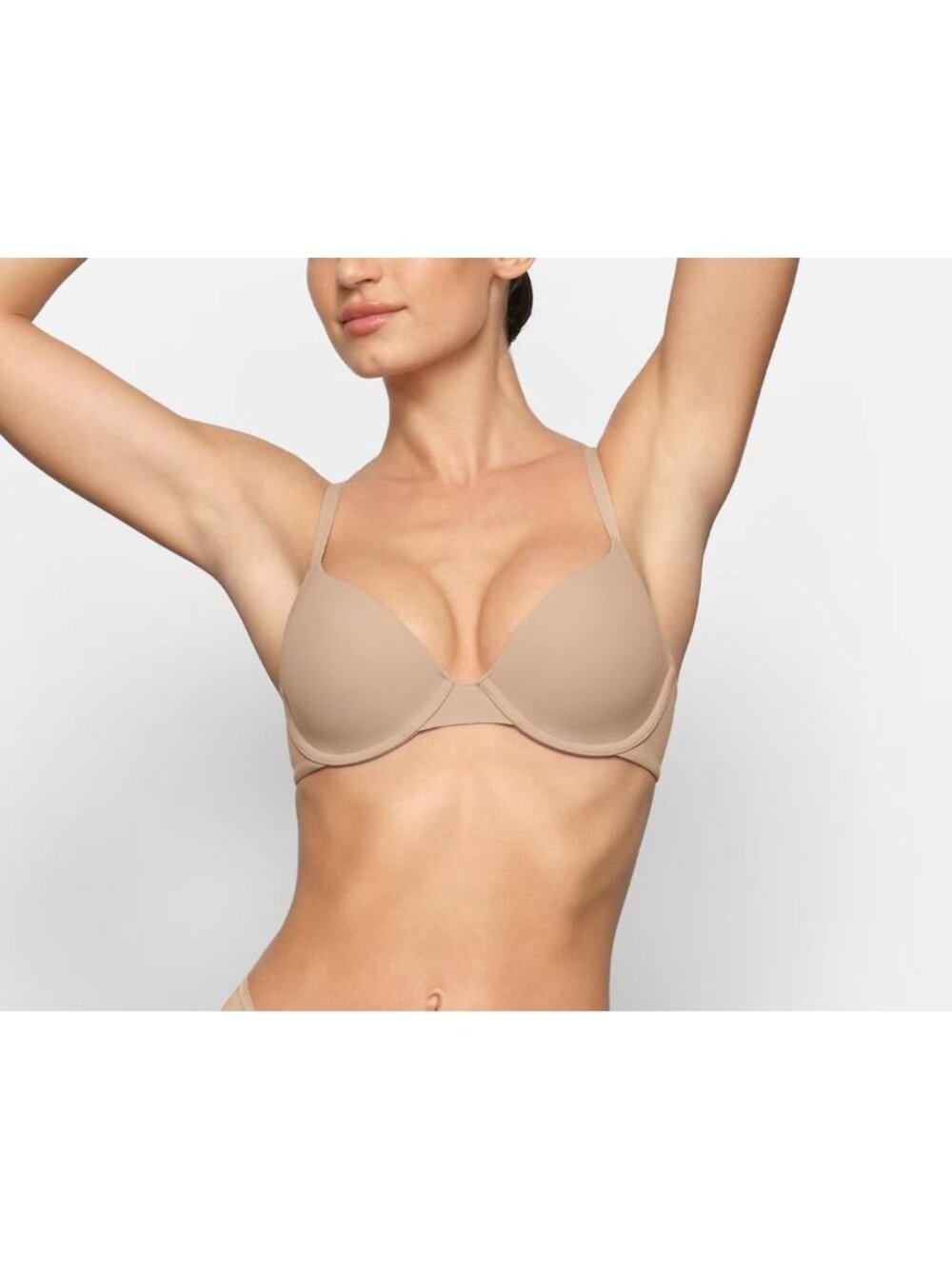 NWT SKIMS FITS EVERYBODY T-SHIRT BRA CLAY - 34C